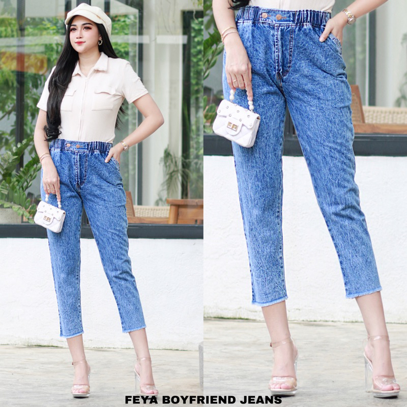 FEYA BOYFRIEND JEANS/ CELANA BOYFRIEND 7/9 KOREAN STYLE