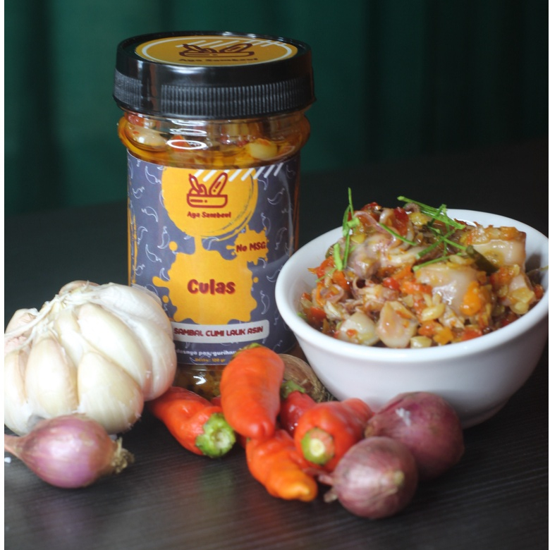 

Aya Sambeul Sambal Culas Cumi lauk asin original pedas gurih nikmat 135 gram