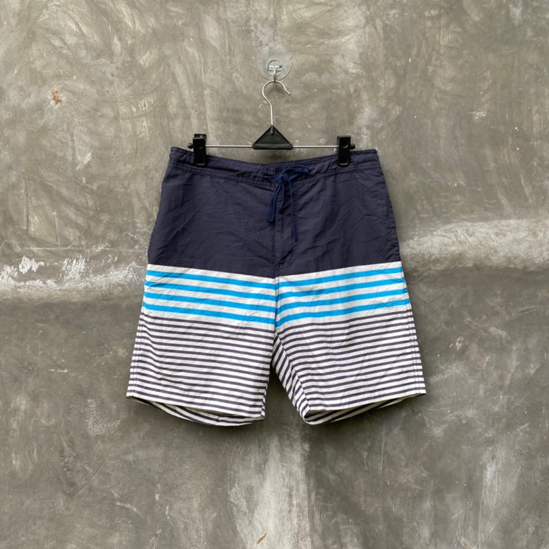 celana pendek relax pants uniqlo stripe 3 tone original second preloved