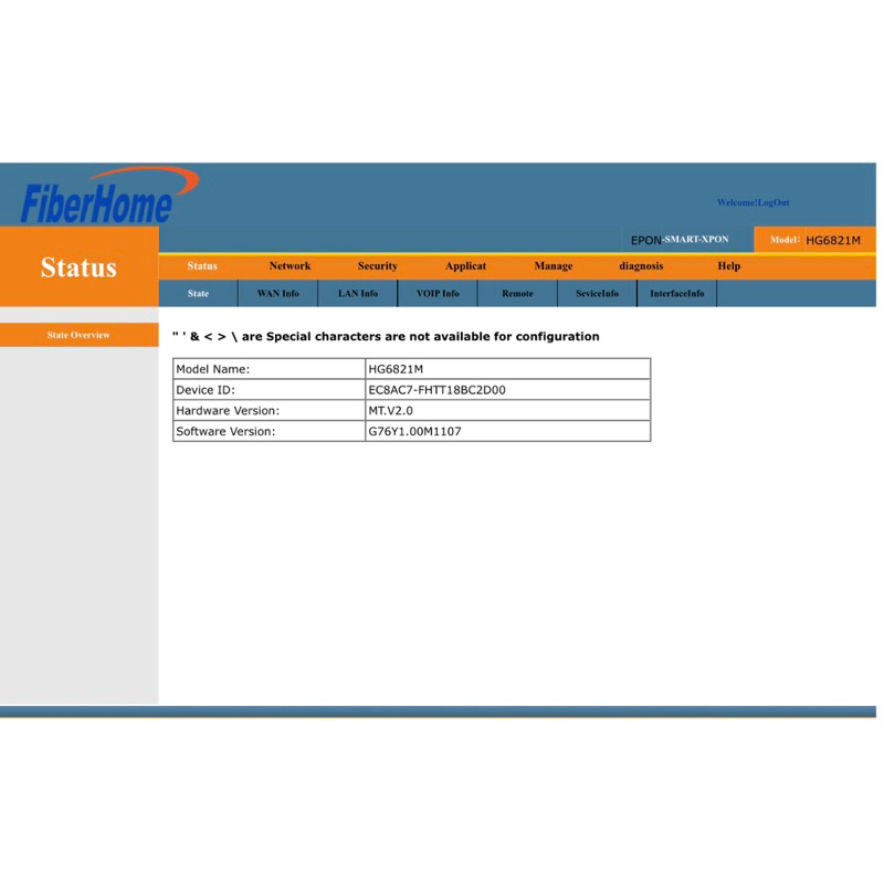 FIBERHOME HG6821M xpon epon gpon 2,4G 5Ghz