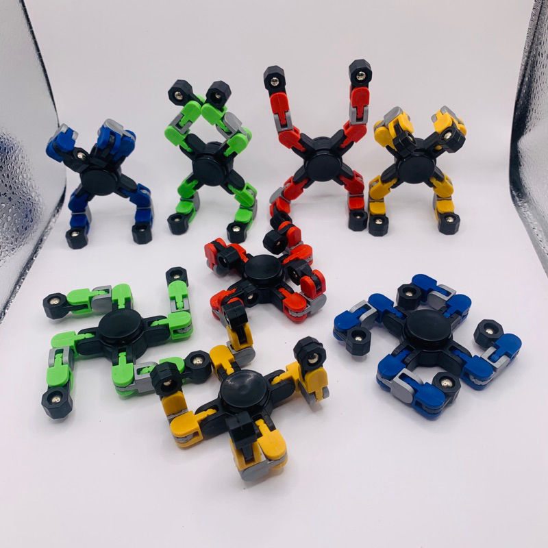 (PH) SPINNER ROBOT PREMIUM KAKI 6 FIDGET SPINNER 3D SPINNER TRANFORMERS