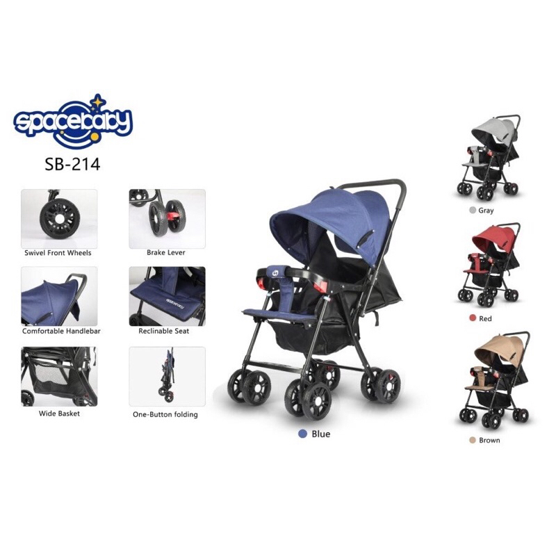 STROLLER SPACEBABY SB 204/207/214/208 KERETA DORONG BAYI SPACE BABY UNTUK NEWBORN