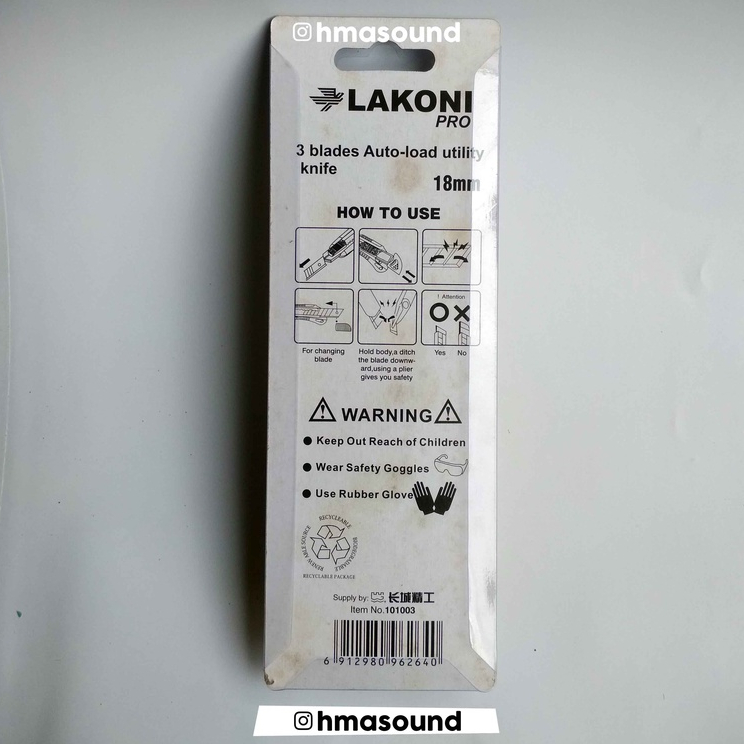Pisau Cutter 18mm 3 Blades Auto-load Lakoni Pro / Jetjotools