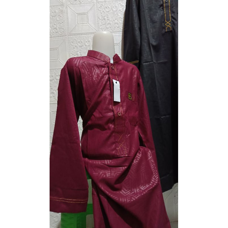 GAMIS ANAK LAKI-LAKI TANGAN PANJANG EMBOS/GAMIS SULTAN ANAK/ GAMIS MERK SYAFEI EMBOSS UMUR 5-13 TAHUN