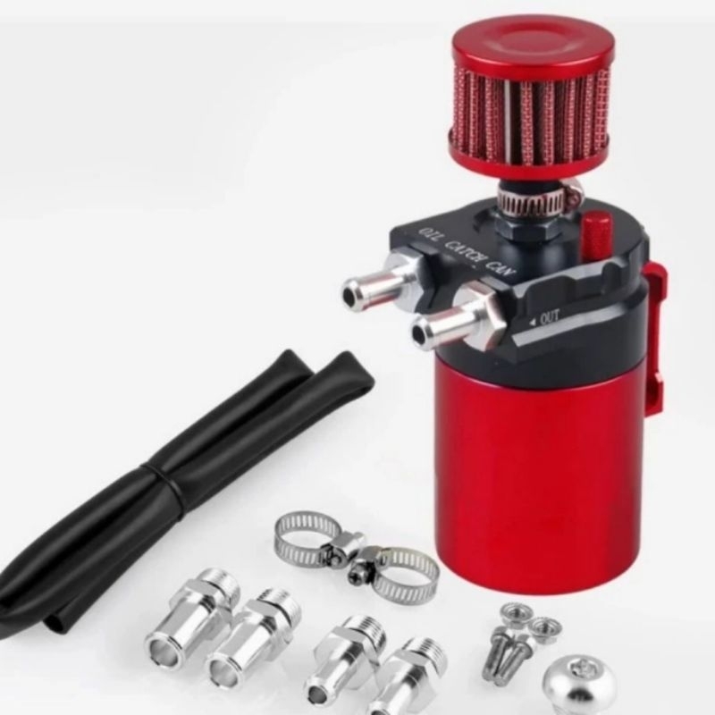 Oil Catch Tank 300ml Merah - Oil Catch Tank Anodyzed Merah