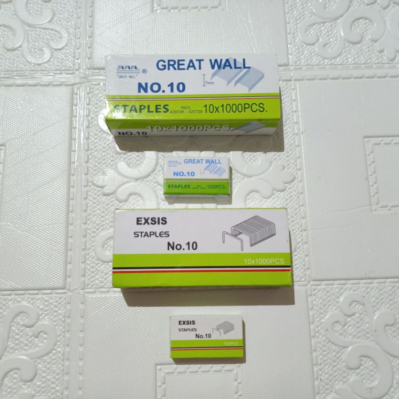 

Isi Staples No. 10 Great Wall dan Exsis