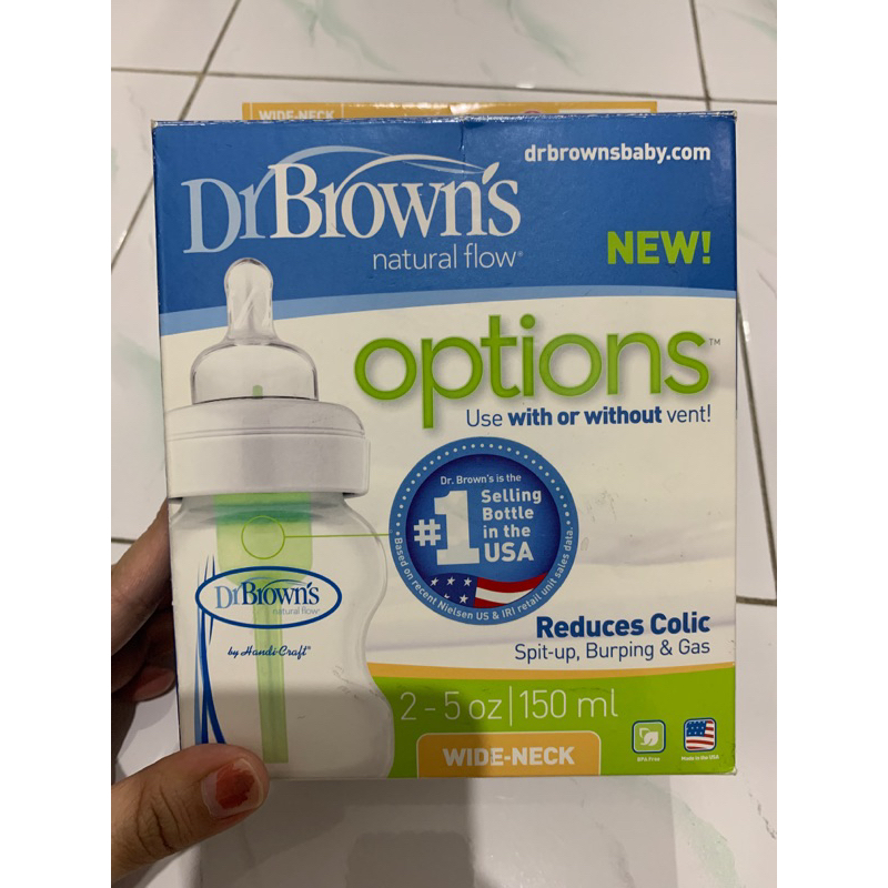 Dr Browns Botol Susu Wide Neck tahap 1