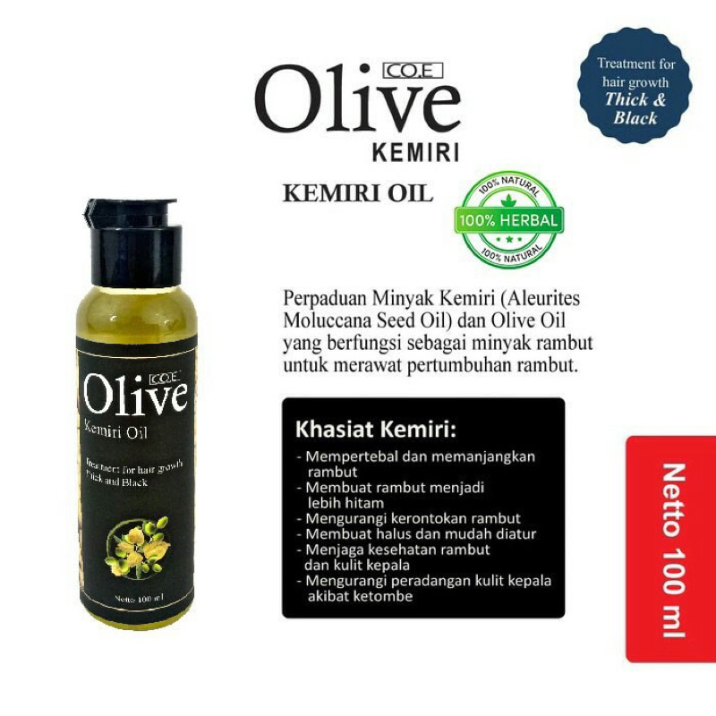 OLIVE KEMIRI OIL 100ML-SYB KEMIRI OIL - MINYAK KEMIRI OLIVE 100ML