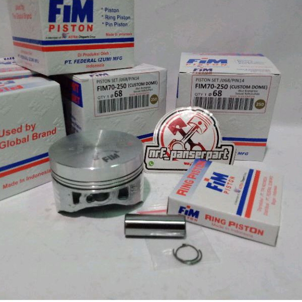 FIM70//PISTON KIT/SEHER SET RING OS//OVER SIZE 65,5/66/66,5/67/67,5/68 MM PEN 14 MM BASIC BORE UP//D