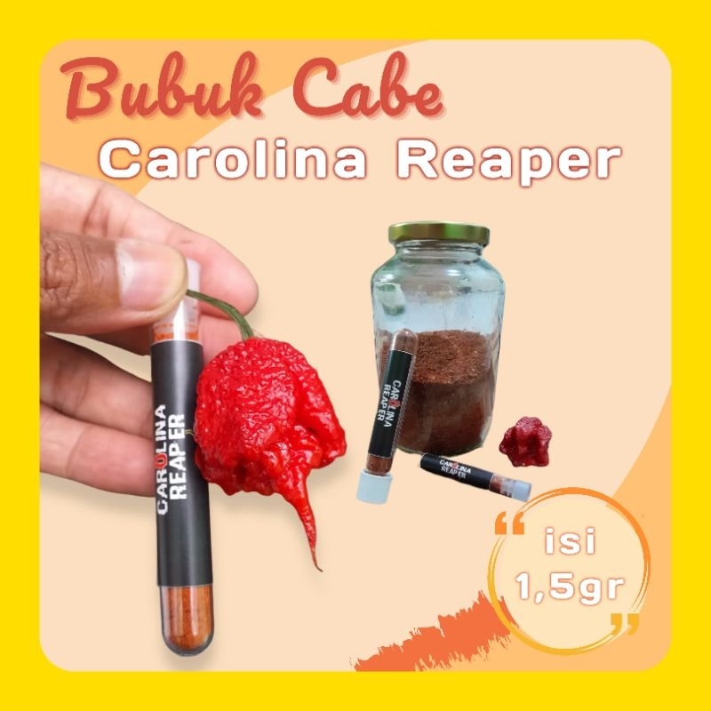 

BUBUK Cabe Carolina Reaper Red Powder , isi 1,5gr