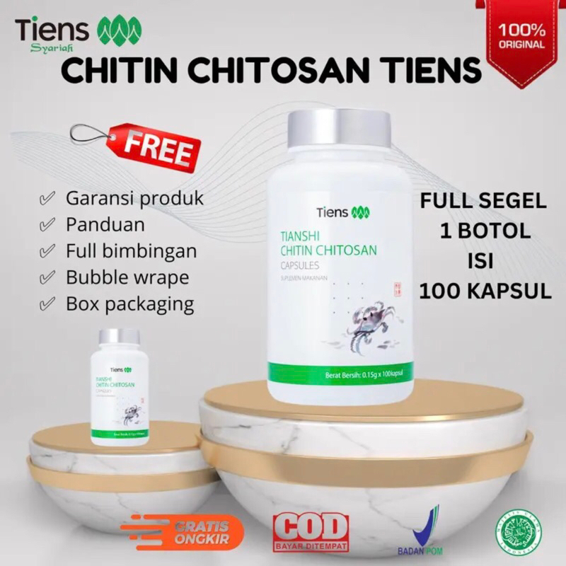 TIENS Chitin Chitosan Pelangsing Badan Herbal Original 100% BPOM Ampuh Penghilang Bekas Luka Benjola