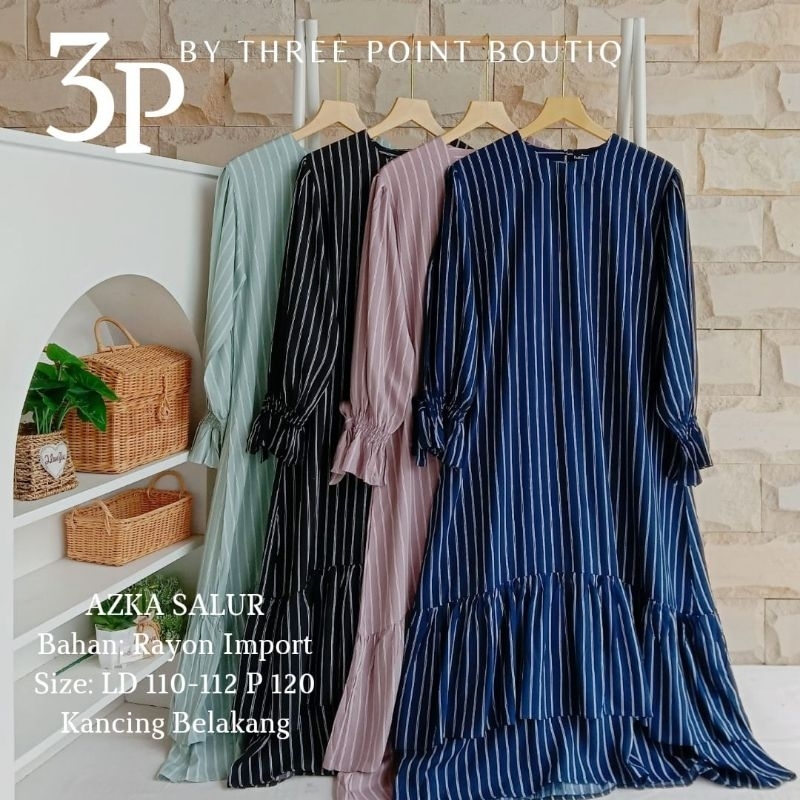 Dress Azka Salur Rayon Premium 3Point