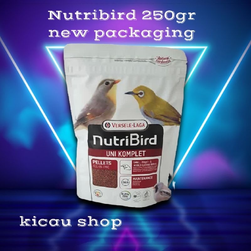 NUTRIBIRD UNI KOMPLET VERSELE LAGA NEW PACKAGING VOER PUR 250 GRAM MAKANAN BURUNG PLECI,CIBLEK,TLEDE