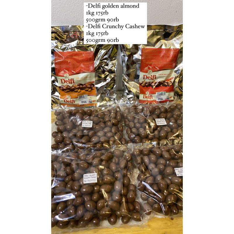 

Delfi Golden Almond & Chruncy Chesew / Coklat / Delfi coklat / makanan coklat