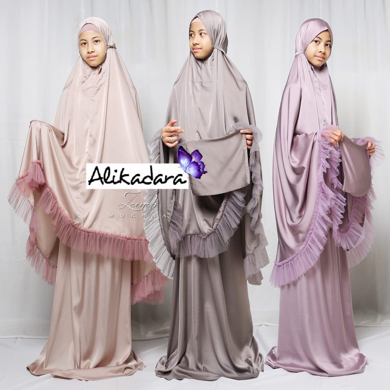 MUKENA ZAINAB ANAK REMAJA DEWASA |Mukena silk Armani| ALIKADARA|MUKENA FAMiLY