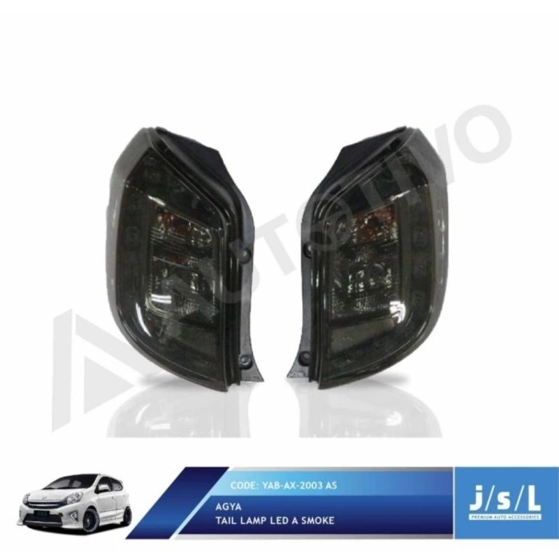 Stop Lamp LED Agya Ayla 2012-2015 Model Smoke LED Bar