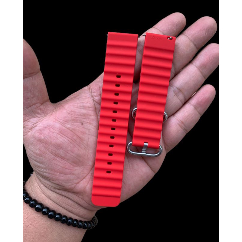 Strap tali jam tangan Silicon New model Smart watch lug 22mm merah