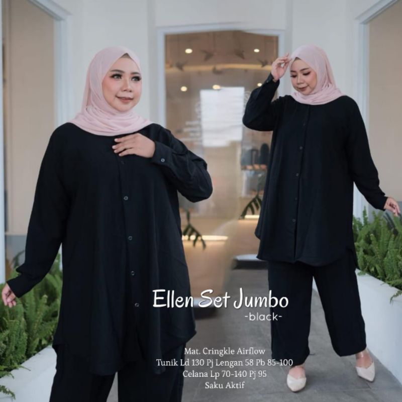 ELLEN SETELAN BAJU WANITA JUMBO LD 130 cm TERBARU