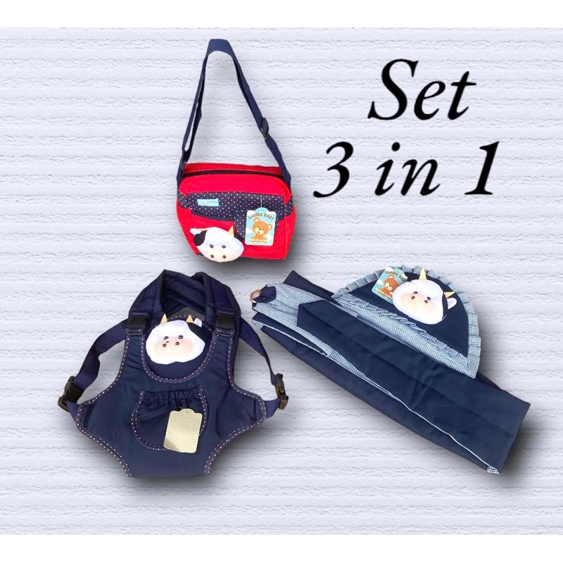 paket hemat gendongan samping bayi (4in1) &amp; (3in1)