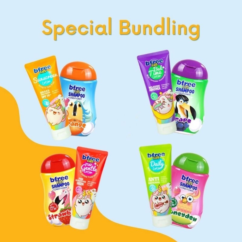 Bfree Kids Day out set [ Paket Hemat Bfree Lotion & Bfree Kids Shampo ]