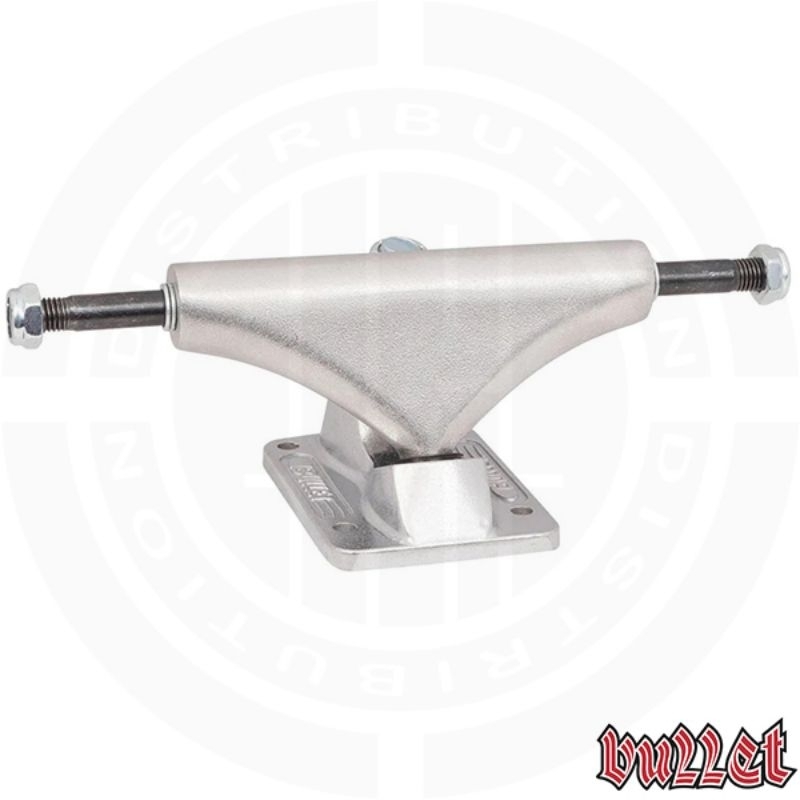 BULLET 140mm Polished Silver Standard Skateboard Trucks