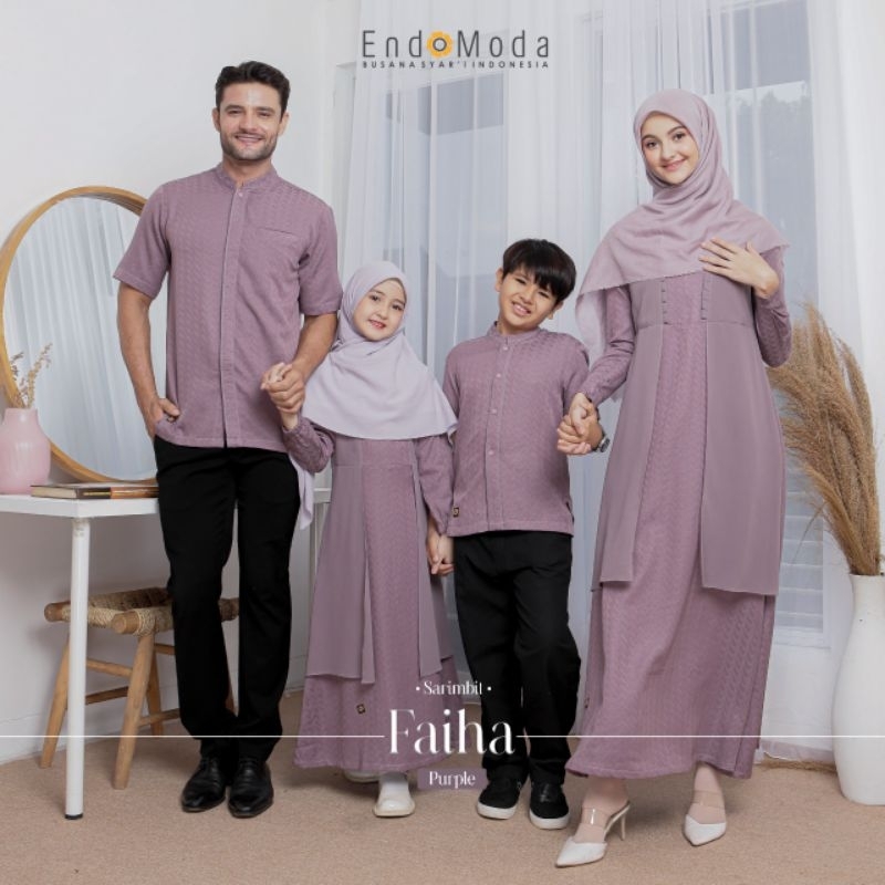 ENDOMODA FAIHA PURPLE SARIMBIT KELUARGA PROMO TERLARIS ORIGINAL
