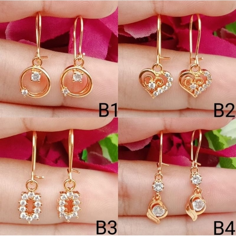 Anting wanita lapis emas model baru tercantik