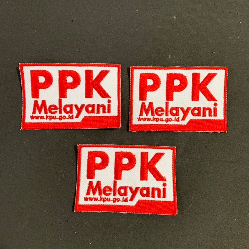 LOGO BORDIR KPU MELAYANI PPS MELAYANI PPK MELAYANI BEDGE POK EMBLEM PPS PATCH KPU MELAYANI