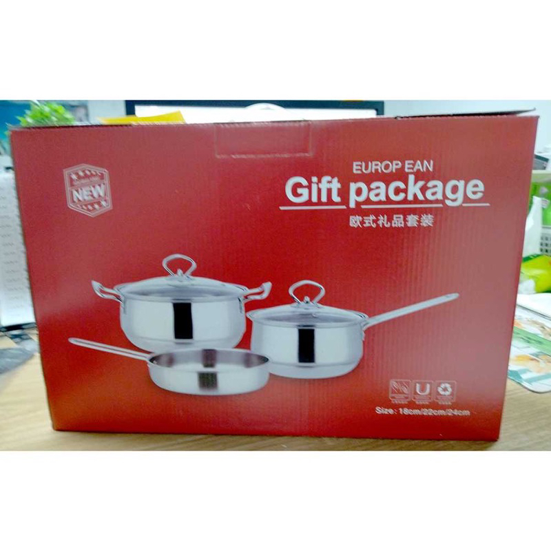 [OBRAL RIJEK] Set Panci Masak 3 in 1 Deep Frying Soup Pot - FF110