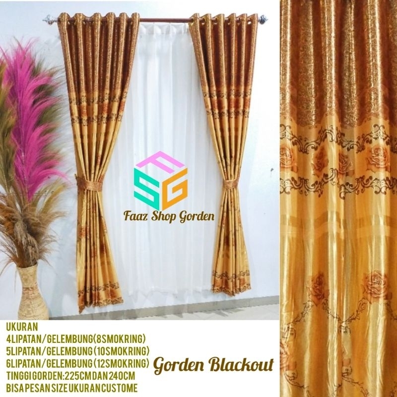 Gorden Blackout Premium Gorden pintu Kamar Tidur Gorden Minimalis Gorden Jendela