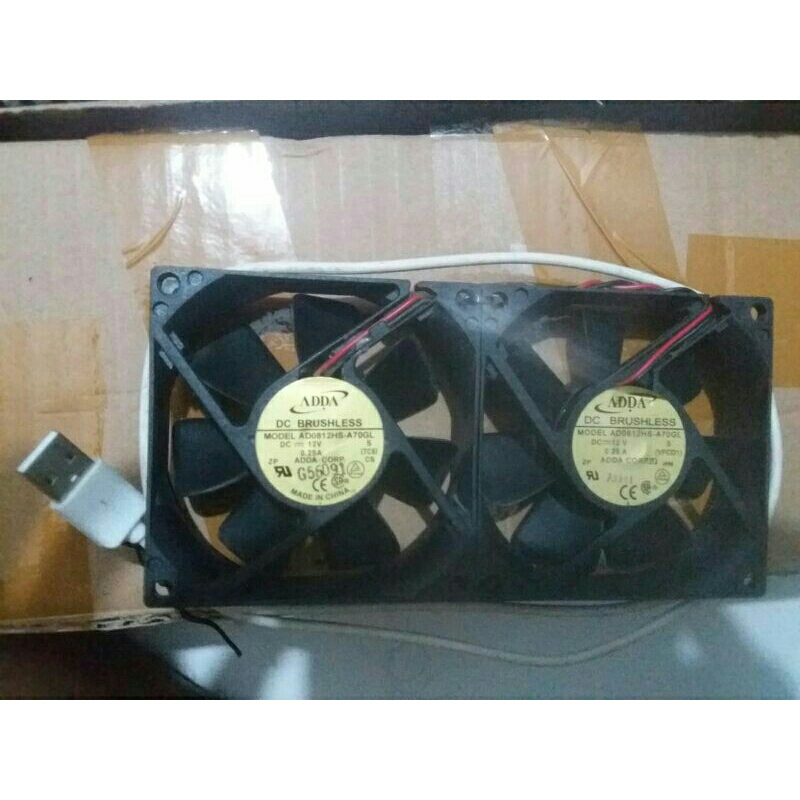 dobel usb fan 8x16.kipas pendingin stb