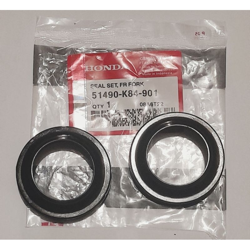 SEAL SHOCK DEPAN PLUS SEAL TUTUP ABU CRF 150 CBR 250 AHM KODE ( 51490-K84-901 )