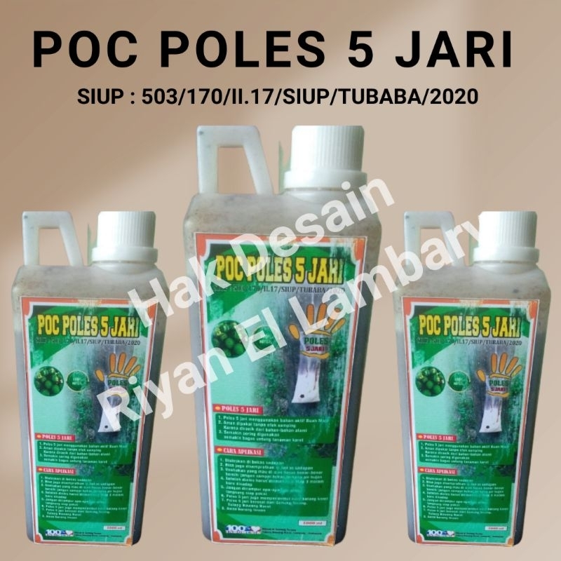 Pupuk Organik Cair POC Poles 5 Jari Vitamin Perangsang Getah Karet 1000 ml