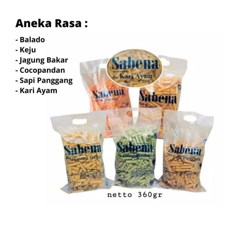 

SNACK SABENA STICK / STIK JAGUNG SABENA 360gram