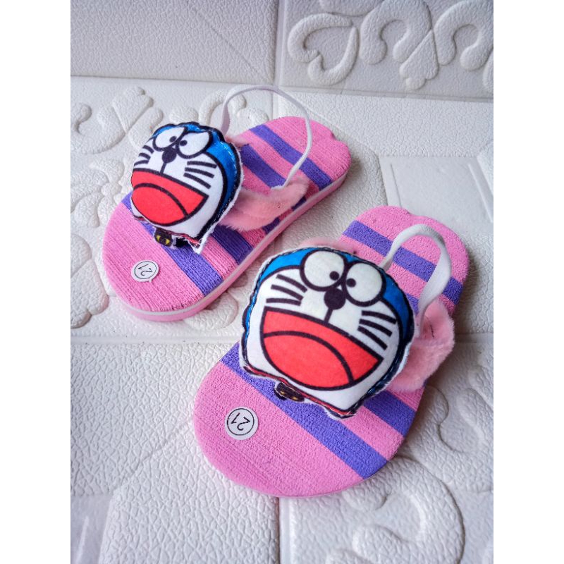 [1-3 TAHUN] Sandal Jepit Anak UNISEX LAKI Perempuan Pelangi Sendal anak cewek cowok doraemon / SANDAL BABY KIDS BONEKA / SANDAL PREWALKER BAYI BONEKA DORAEMON