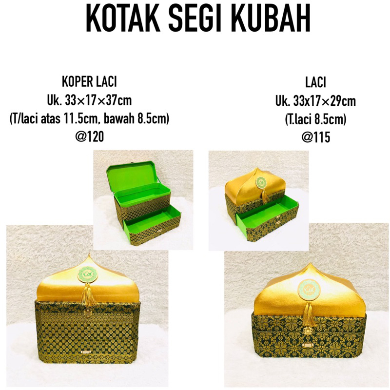 

KOTAK SEGI KUBAH KOPER LACI - LEBARAN 2023