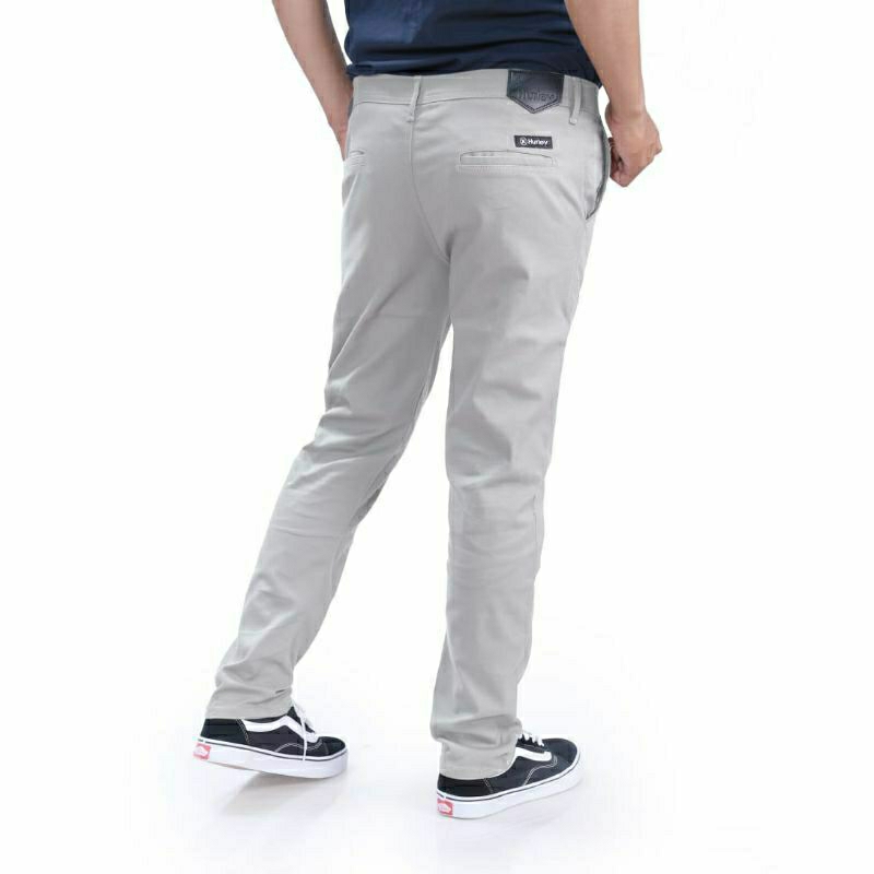 CELANA CHINO Panjang pria Slimfit KERJAHARIAN Santai Casual Formal Hitam Abu Cream Mocca Size 27-38