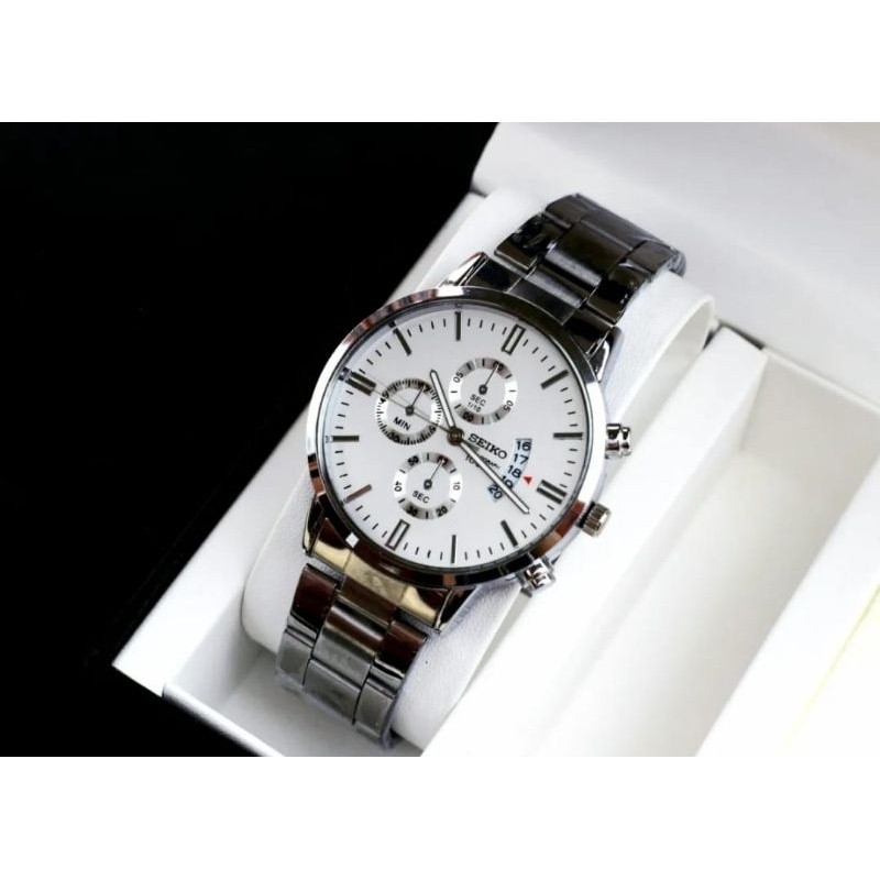 Jam Tangan Pria Stainless Tanggal Aktif | Fhasion Cowok Anti air Free Bok