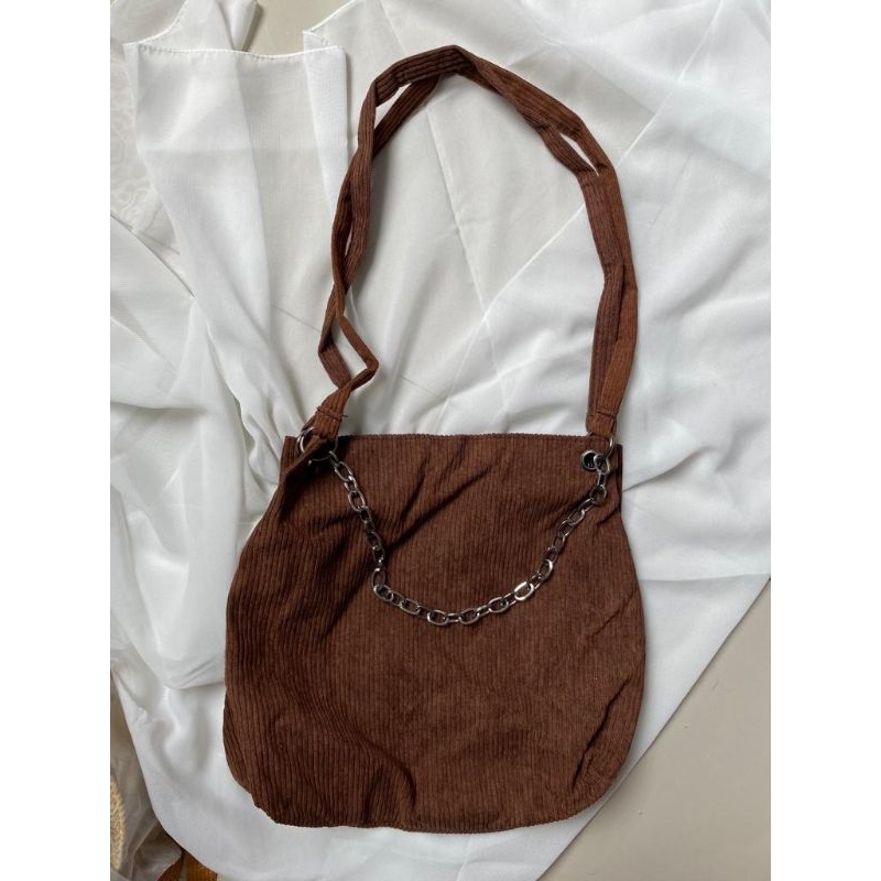 Tas Tote Wanita Bahan Corduroy/Totebag Corduroy