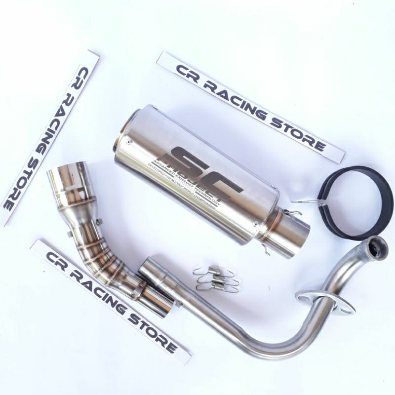 knalpot vario 125 led silencer sc project titan