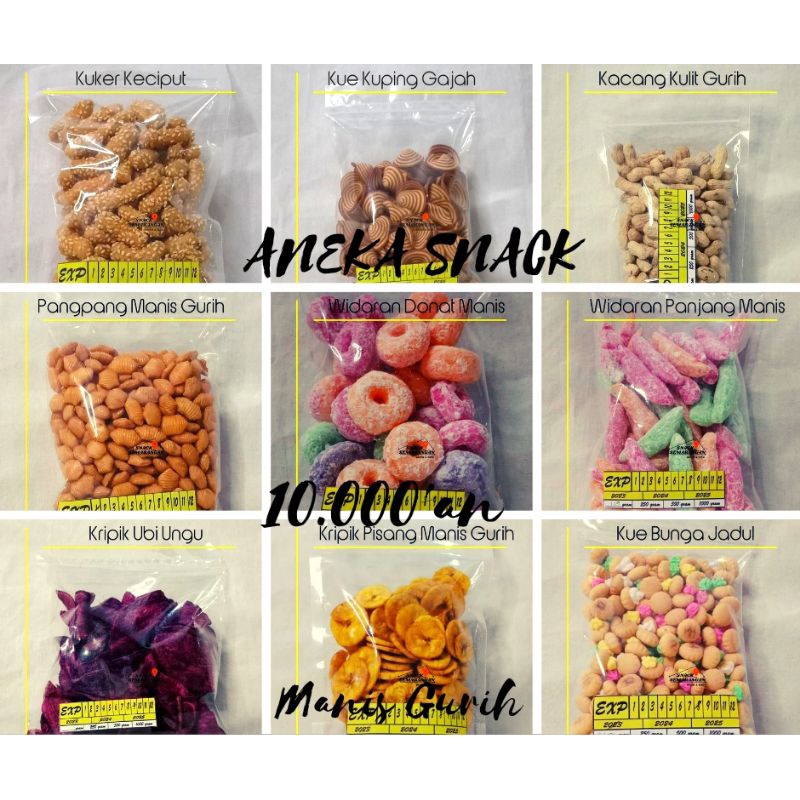 

Aneka Snack Cemilan Enak Murah sepuluh ribu 11000 Semarang