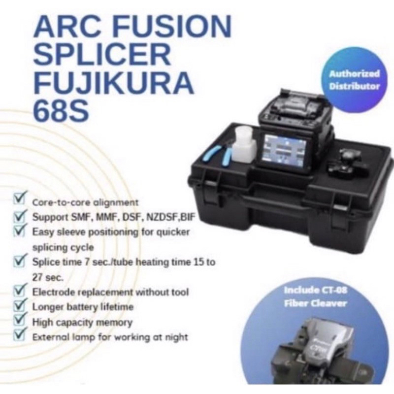 Fujikura 68s CT08 backbone splicer alat sambung fiber optik FSM 68s