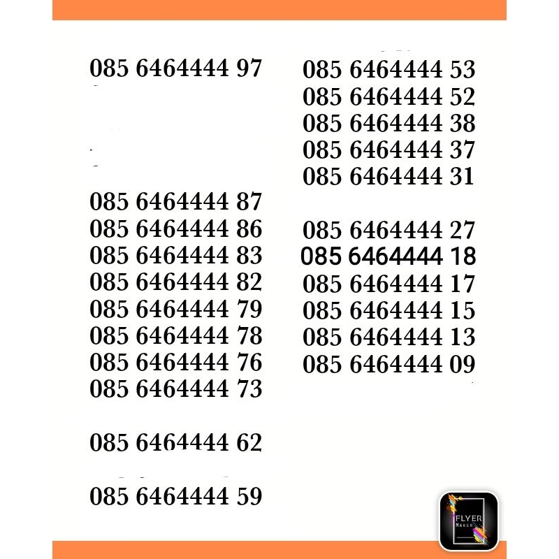 PERDANA NOMER INDOSAT CANTIK