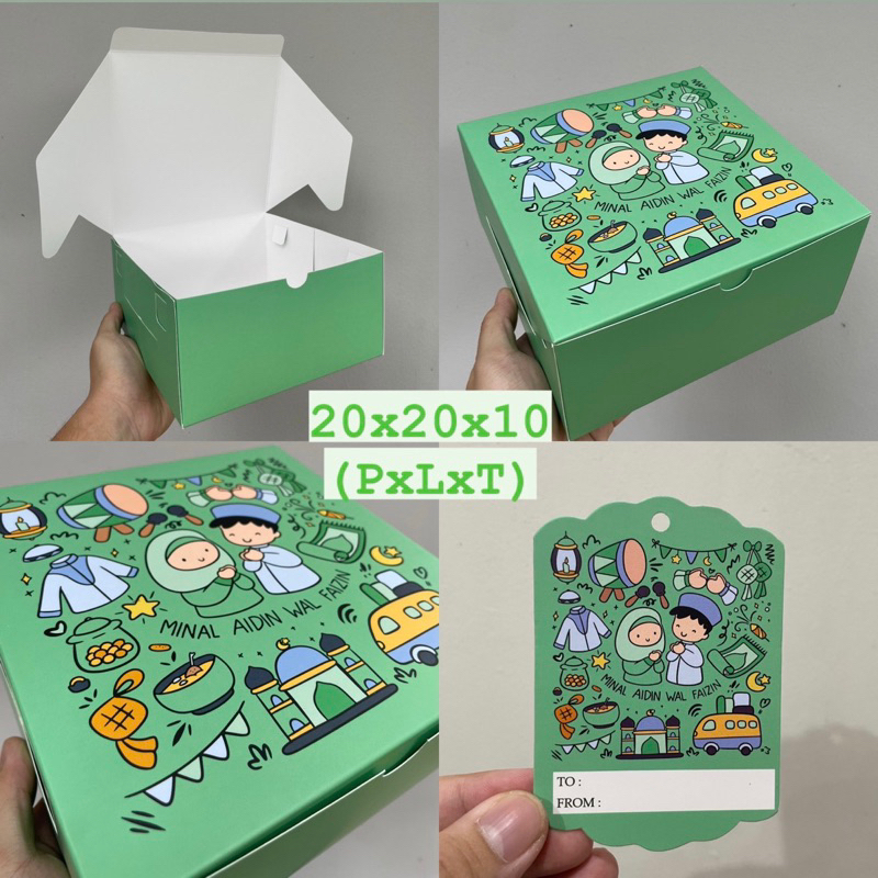 

Dus 20x20x10 cm idul fitri lebaran lapis surabaya legit dll + free tag (Harga untuk 5 pcs dus)