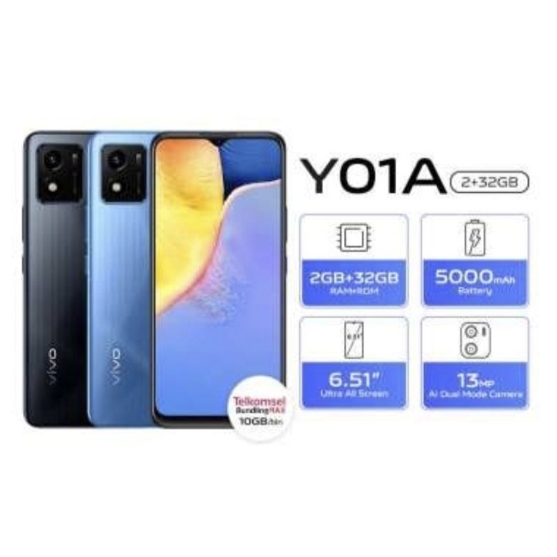 VIVO Y02 Y 02 RAM 3/32 GB GARANSI RESMI VIVO INDONESIA