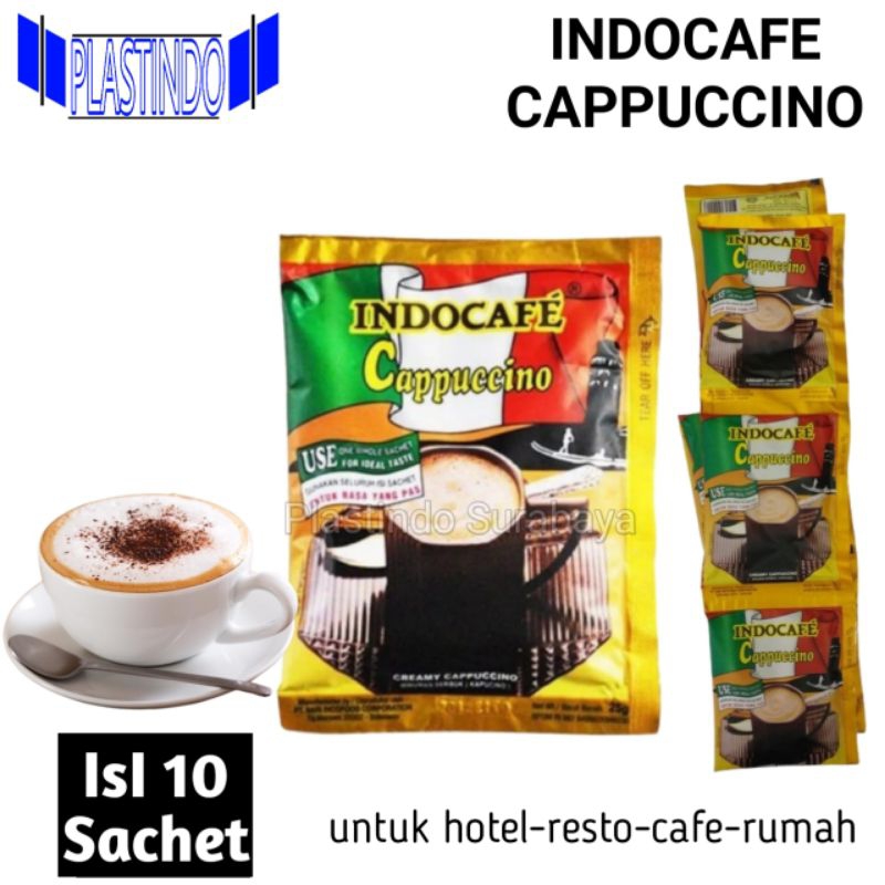 

Indocafe Cappuccino 1 Renceng /10 Sachet/Cappucino/cwpicino/pcs