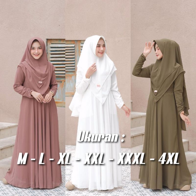 GAMIS SYARI UKURAN S M L XL XXL XXXL 4XL PLUS JILBAB 2 LAYER POLOS BUSUI GAMIS MURAH TERBARU PESTA MAXI DRESS KEKINIAN BAJU WANITA KONDANGAN PLUS HIJAB TERLARIS BERKUALITAS HAJI UMROH PUTIH JUMBO REMAJA SET GAMIS MURAH BIGE SIZE GAMIS LEBARAN