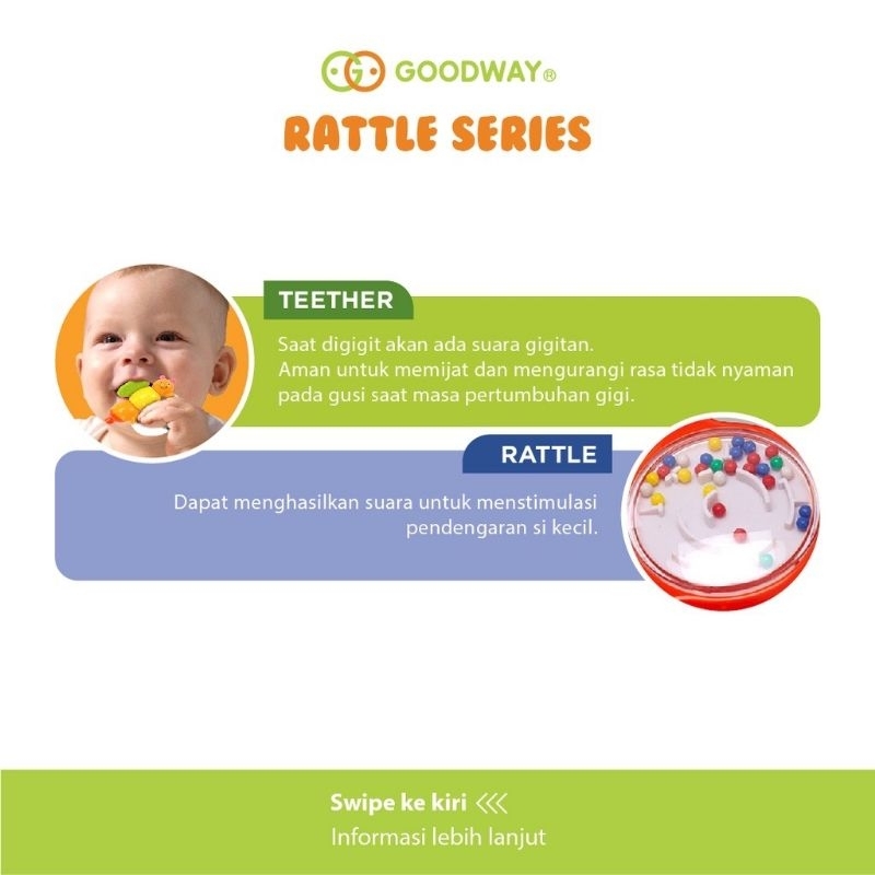 GOODWAY RATTLE SERIES COLORFULL RING TOY, BEE TOY,TRUMPET (MIX)