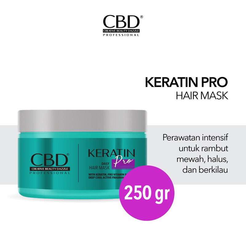 CBD Professional Keratin Pro Daily Use Hair Mask 250gr (Masker Rambut/Treatment Rambut Kusut)