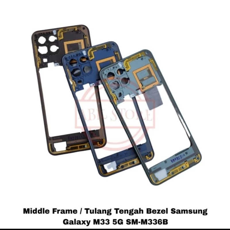 BEZZEL BEZEL TATAKAN BACKDOOR SAMSUNG M33 M336B TULANG YG ADA TOMBOL